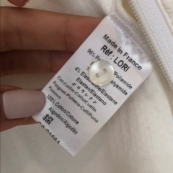 RAYURE PARIS white blouse zipper open - Picture 4 of 8